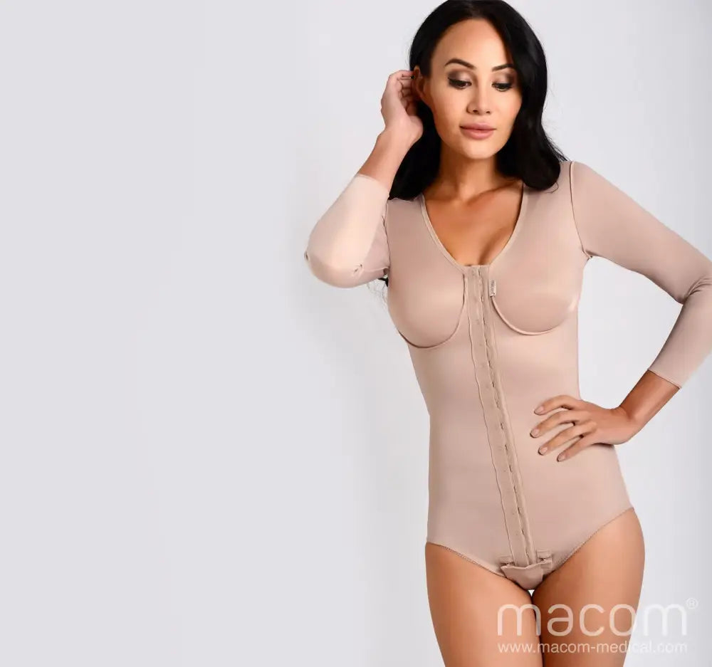 Combinaison compressive avec manches longues – maintien complet post-opératoire