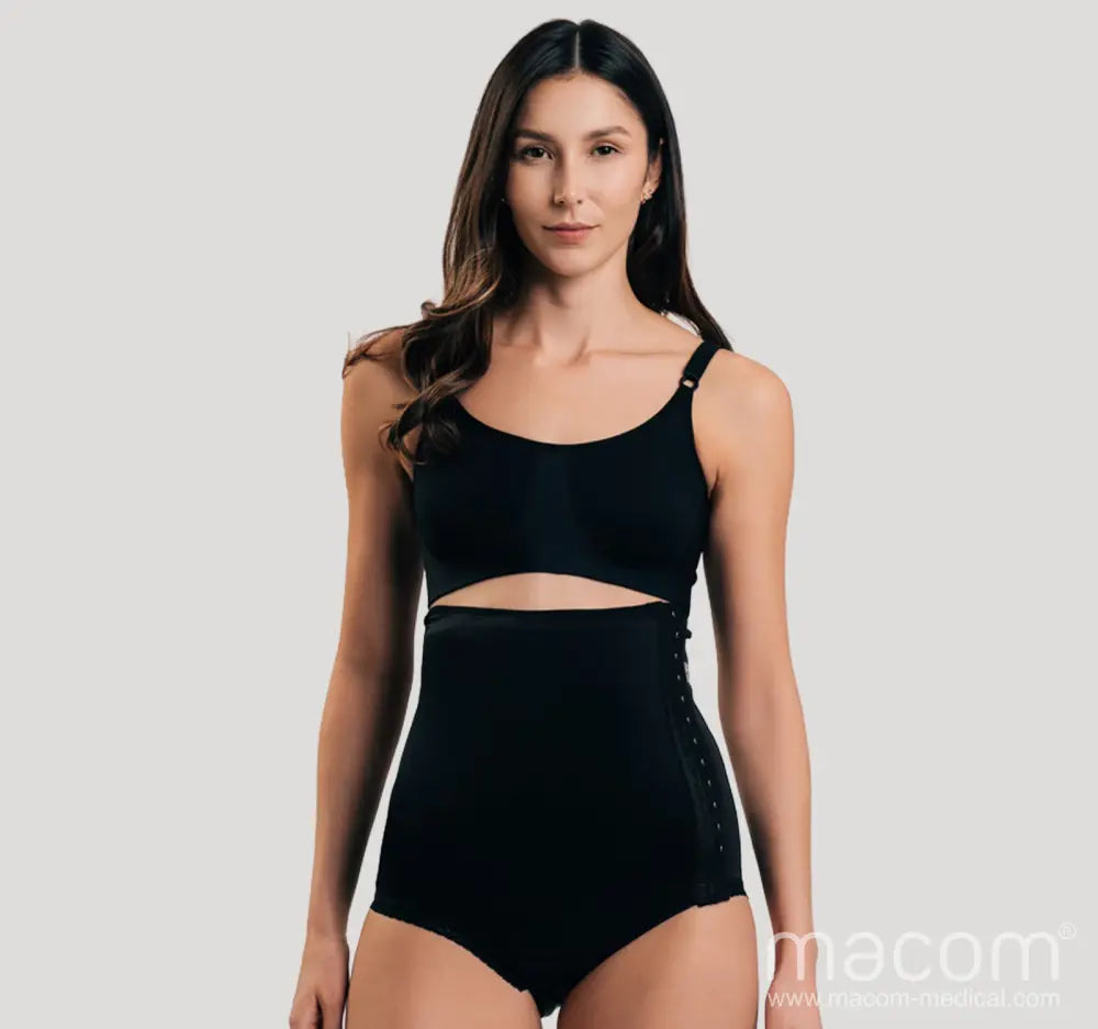 Side fastening girdle with removable insert