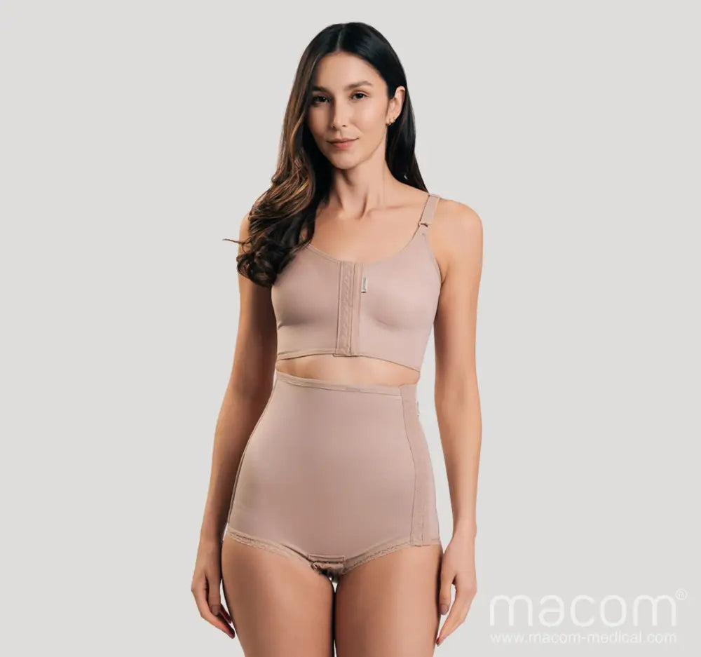 Gaine abdominale de compression avec fermeture latérale