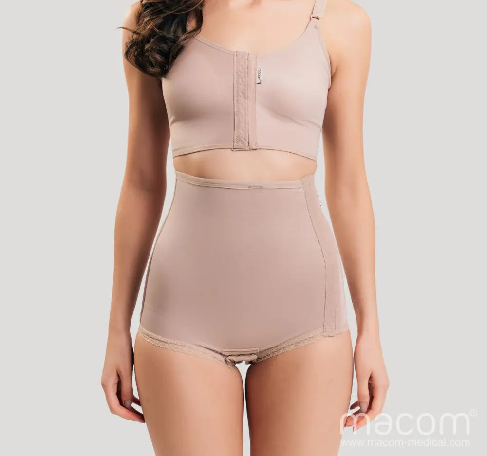 Gaine abdominale de compression avec fermeture latérale