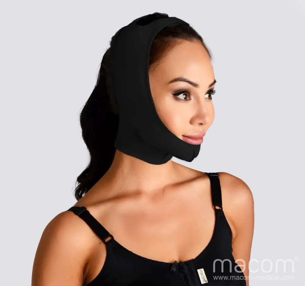 Masque de compression visage et cou post-opératoire - Face-lifter